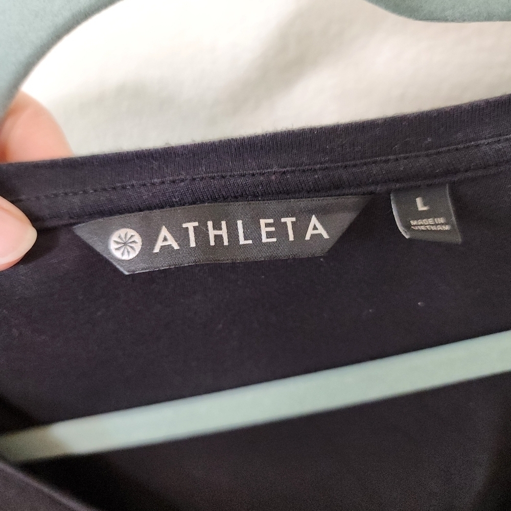 Athleta Black Ruched Central Dress L - Picture 4 of 5